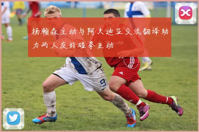 杨瀚森主动与阿夫迪亚交流翻译助力两人友好碰拳互动