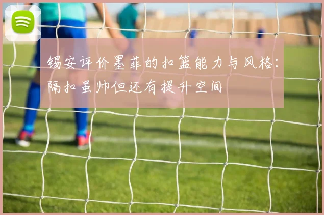 锡安评价墨菲的扣篮能力与风格：隔扣虽帅但还有提升空间